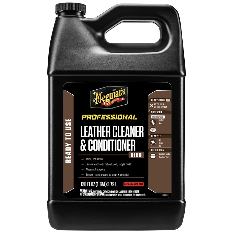 Leather Cleaner & Conditioner, D18001- Formulated to Enhance the Appearance of Interior Leather and Vinyl Surfaces, 3.8L