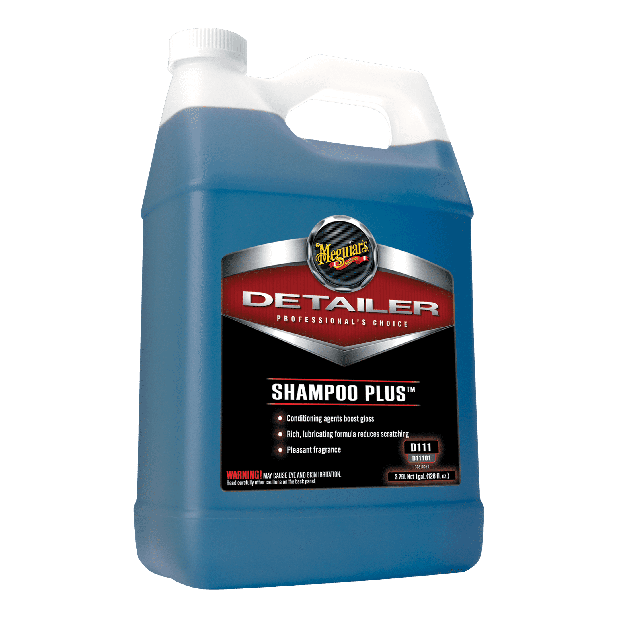Meguiar's Shampoo Plus, D11101, 3.79L- Highly concentrated with a 128:1 dilution ratio, this pH-balanced, gentle cleaner delivers rich foam that cleans paint without causing swirls or scratches
