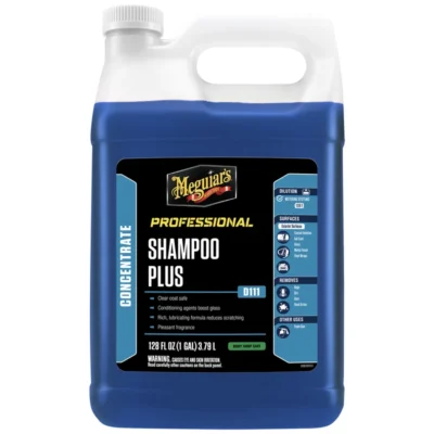 Meguiar's Shampoo Plus, D11101, 3.79L- Highly concentrated with a 128:1 dilution ratio, this pH-balanced, gentle cleaner delivers rich foam that cleans paint without causing swirls or scratches